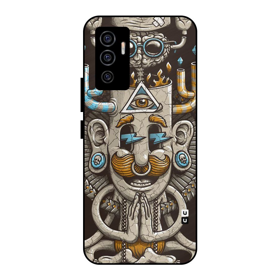 Sculpture Design Metal Back Case for Vivo V23e
