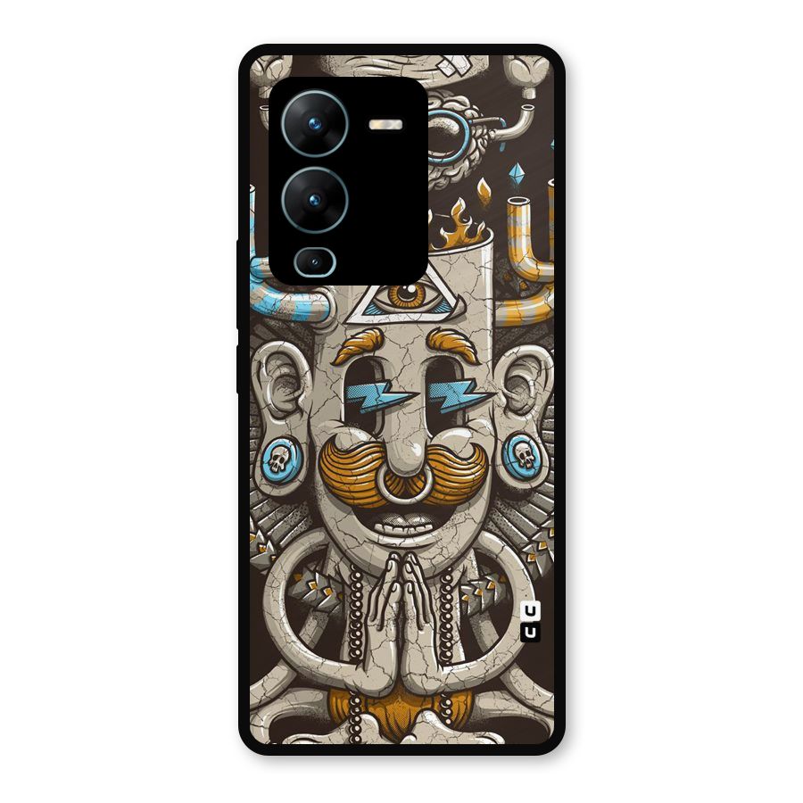 Sculpture Design Metal Back Case for Vivo V25 Pro