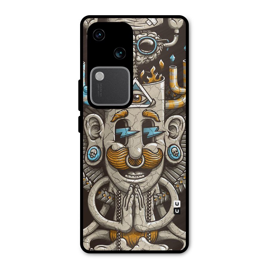 Sculpture Design Metal Back Case for Vivo V30