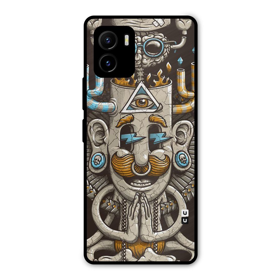 Sculpture Design Metal Back Case for Vivo Y15s