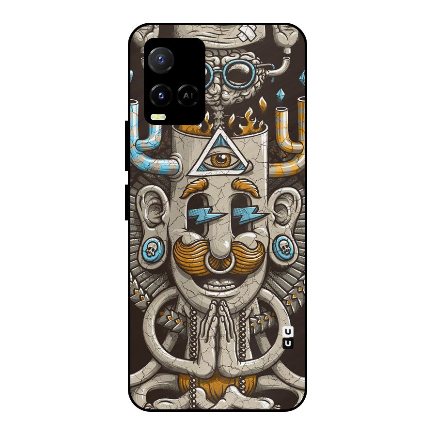 Sculpture Design Metal Back Case for Vivo Y21T