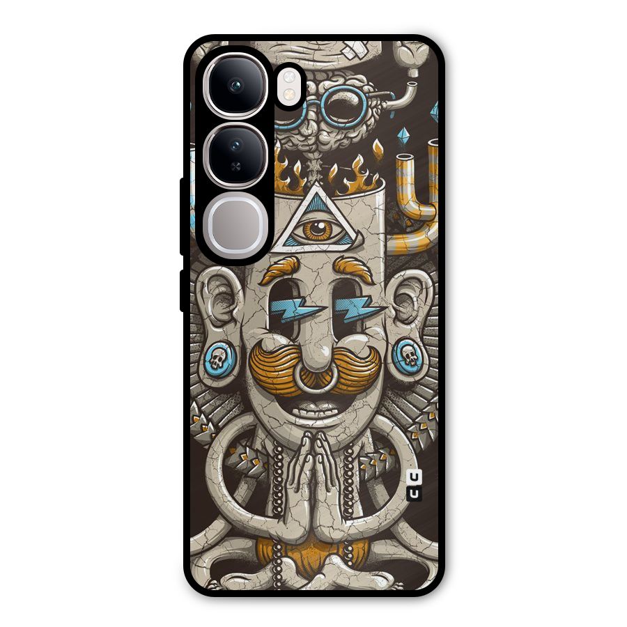 Sculpture Design Metal Back Case for Vivo Y300