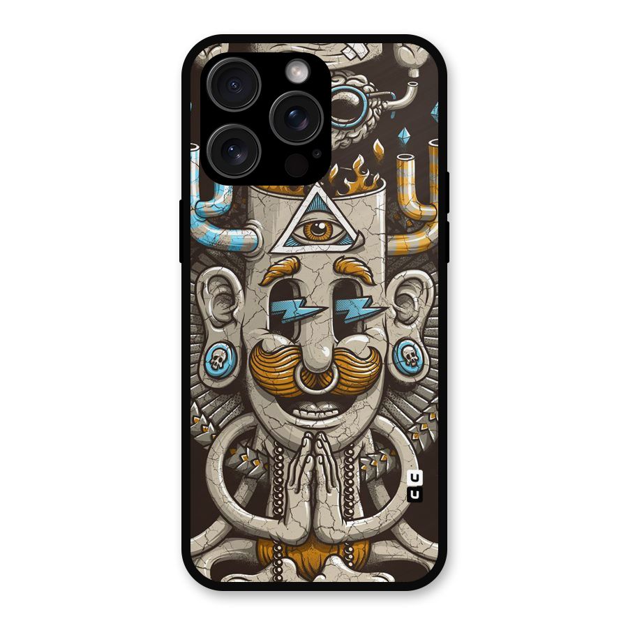 Sculpture Design Metal Back Case for iPhone 15 Pro Max