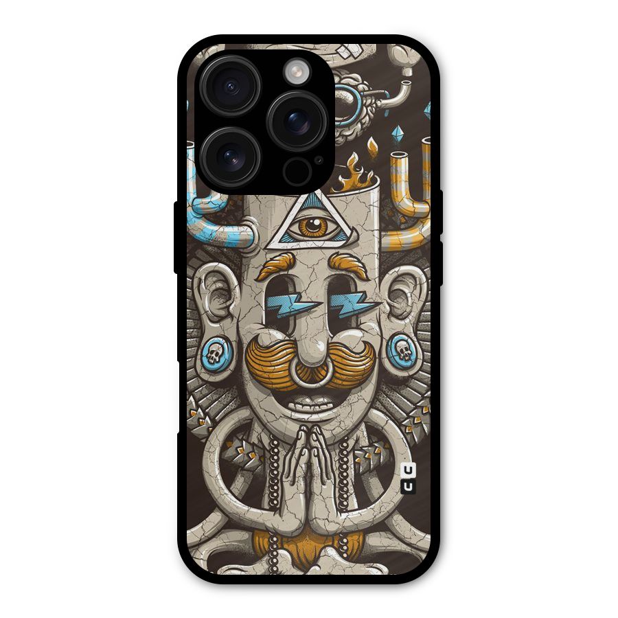 Sculpture Design Metal Back Case for iPhone 16 Pro