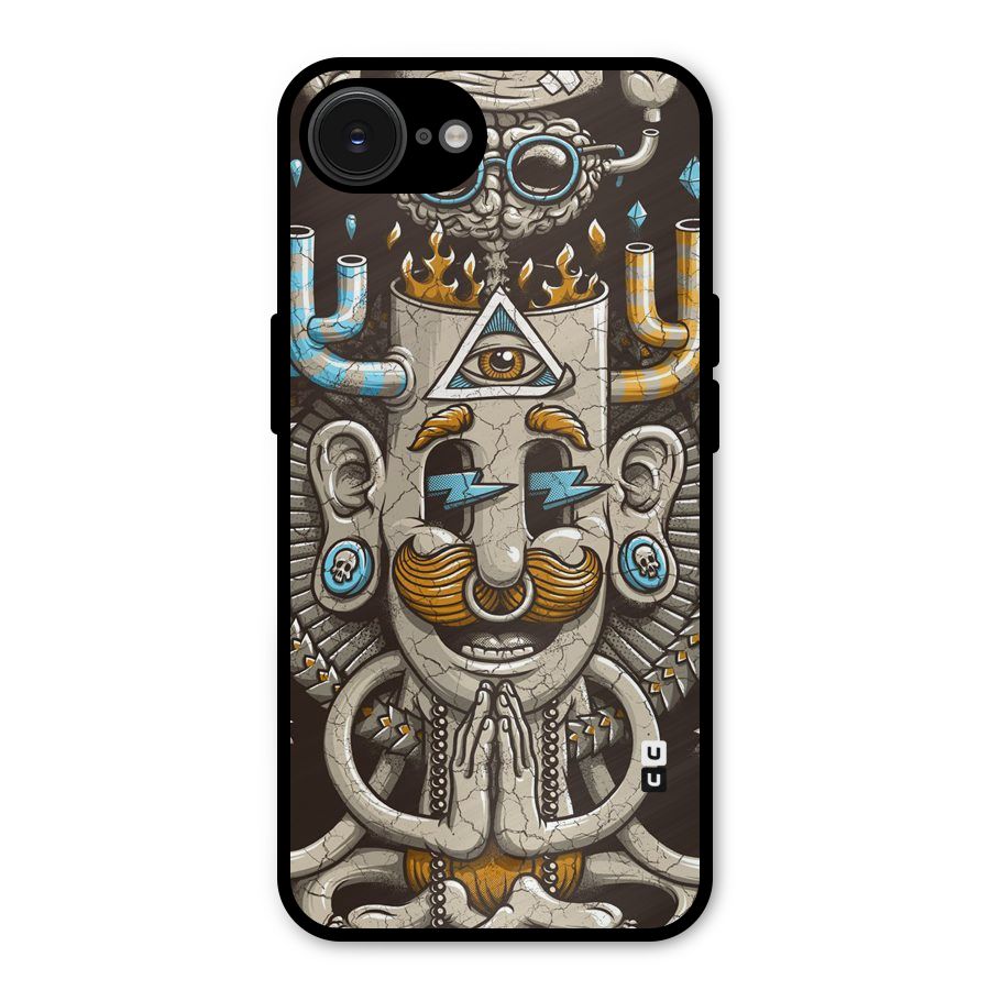 Sculpture Design Metal Back Case for iPhone 16e