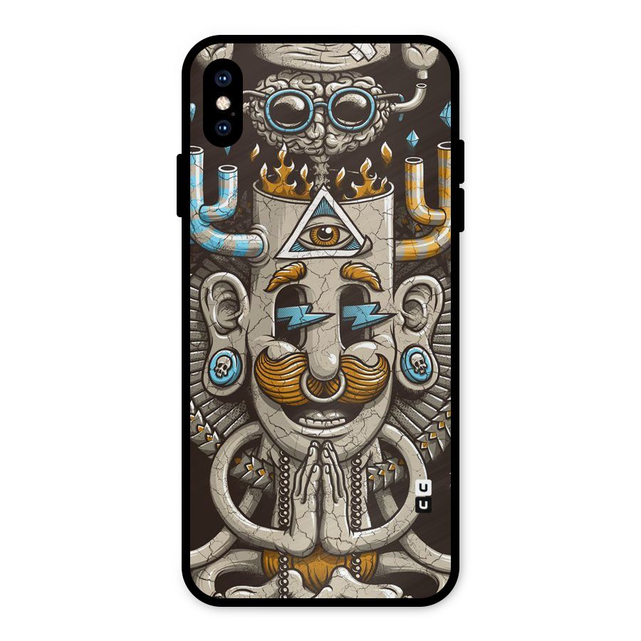 Sculpture Design Metal Back Case for iPhone XS Max
