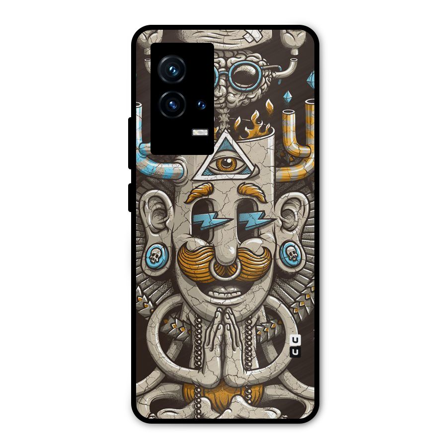 Sculpture Design Metal Back Case for iQOO 9 5G