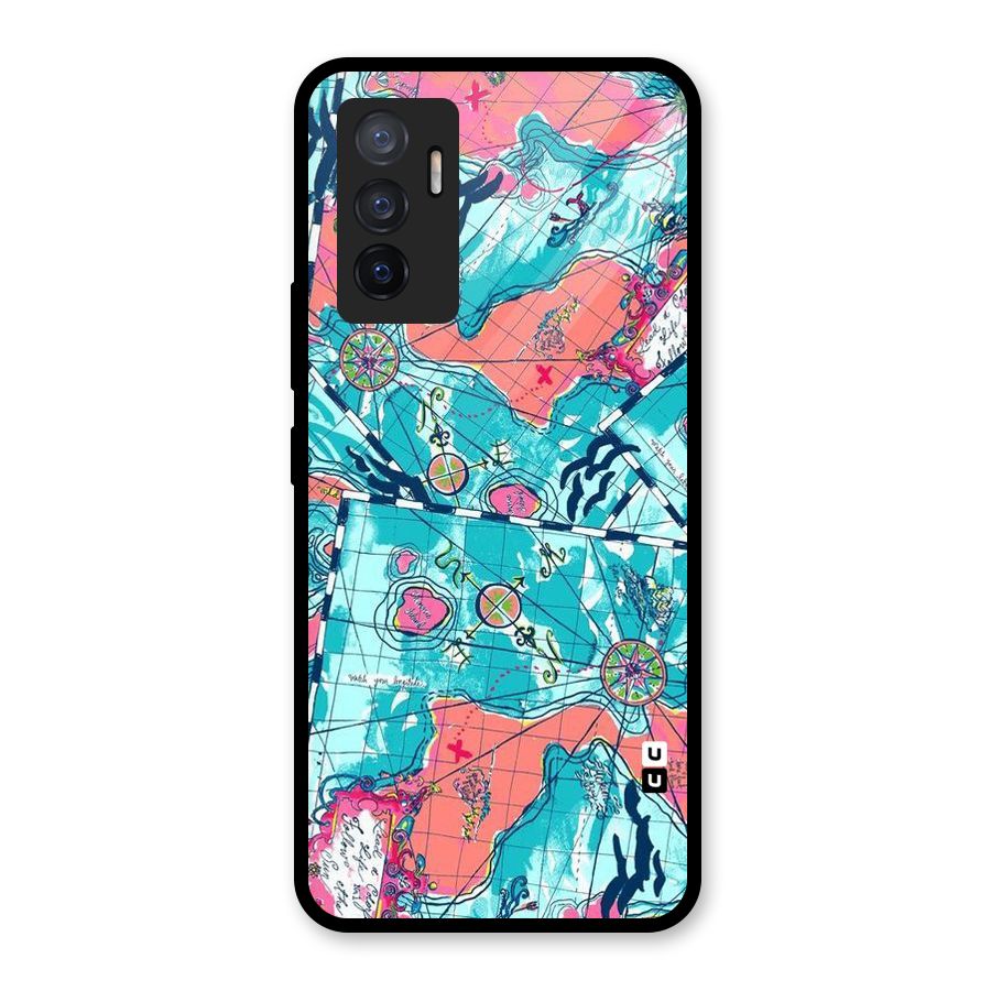 Sea Adventure Glass Back Case for Vivo V23e