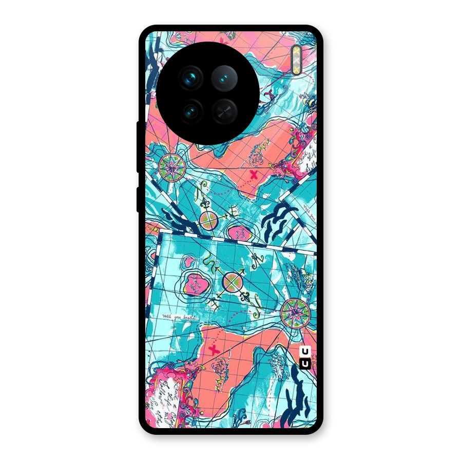 Sea Adventure Glass Back Case for Vivo X90