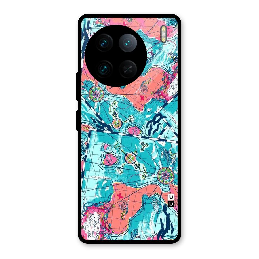 Sea Adventure Glass Back Case for Vivo X90 Pro