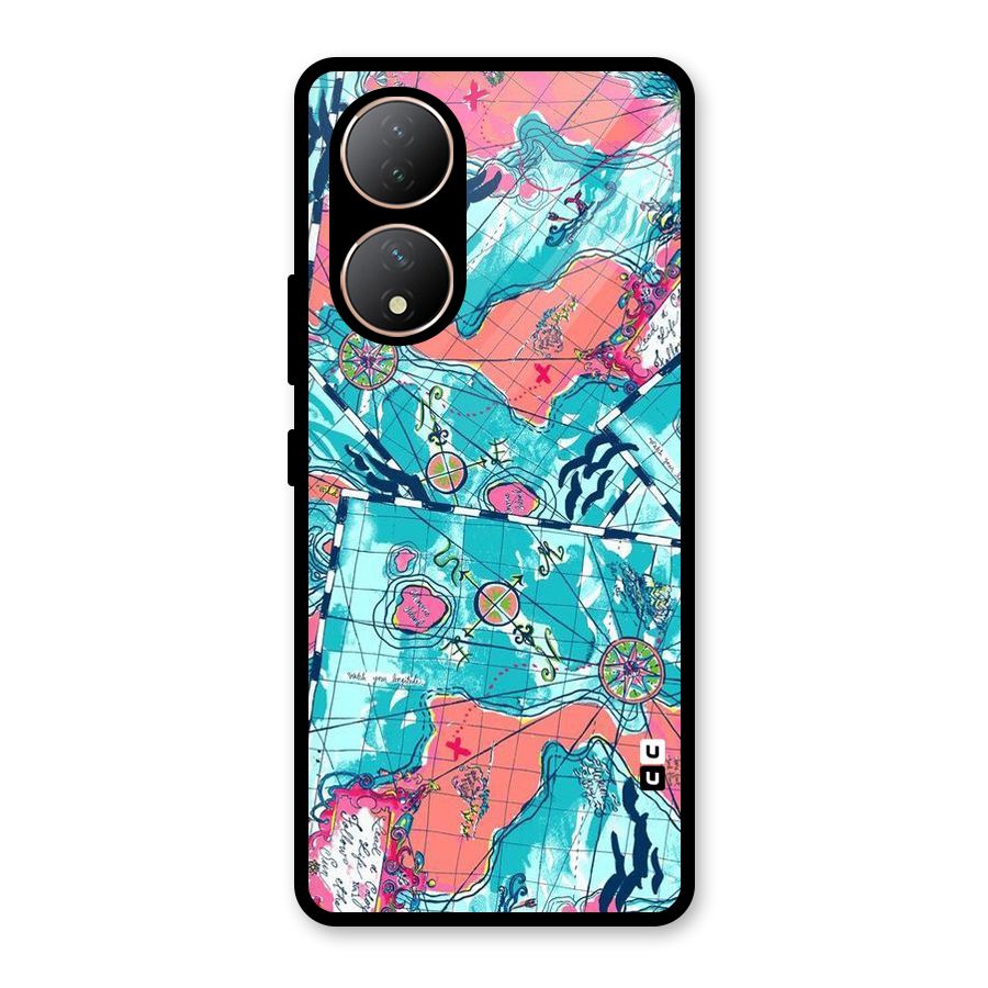 Sea Adventure Glass Back Case for Vivo Y100A
