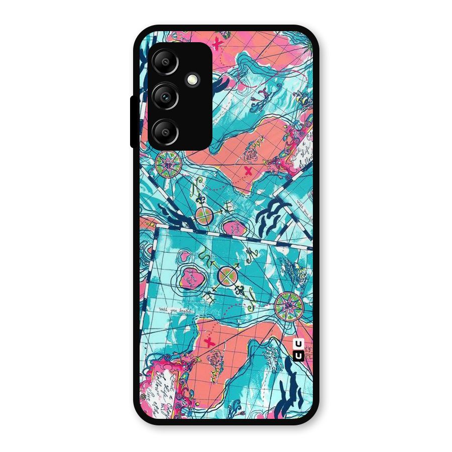 Sea Adventure Metal Back Case for Galaxy A14 5G