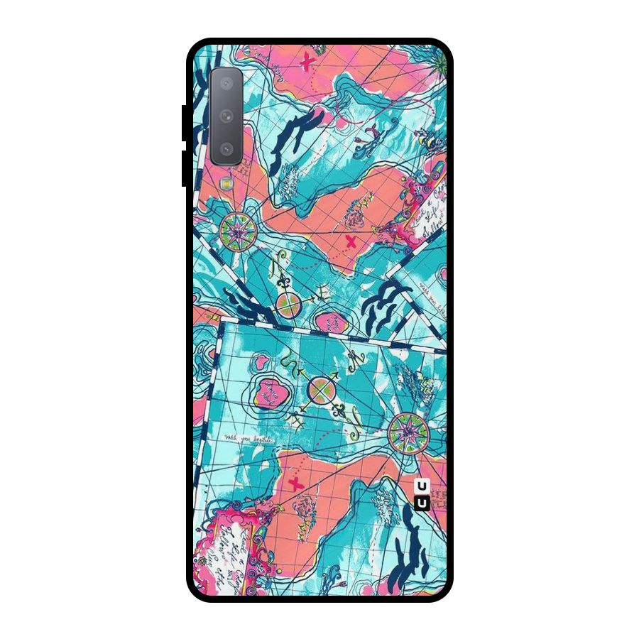 Sea Adventure Metal Back Case for Galaxy A7 (2018)