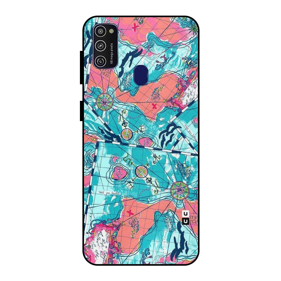 Sea Adventure Metal Back Case for Galaxy M21