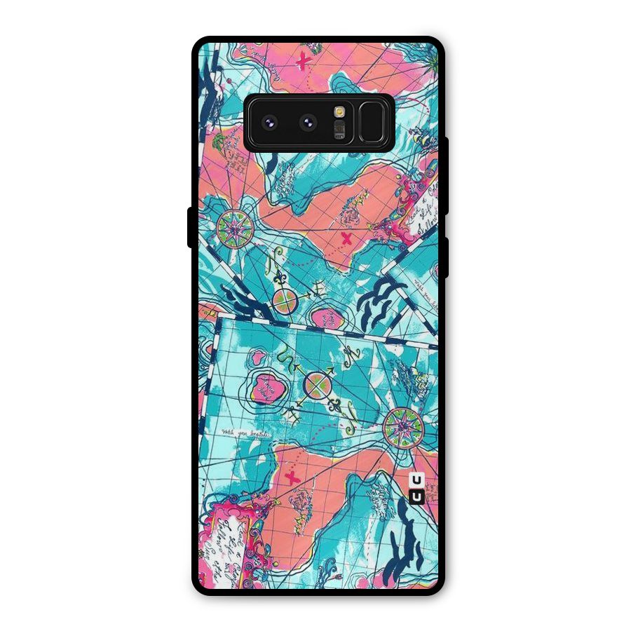 Sea Adventure Metal Back Case for Galaxy Note 8