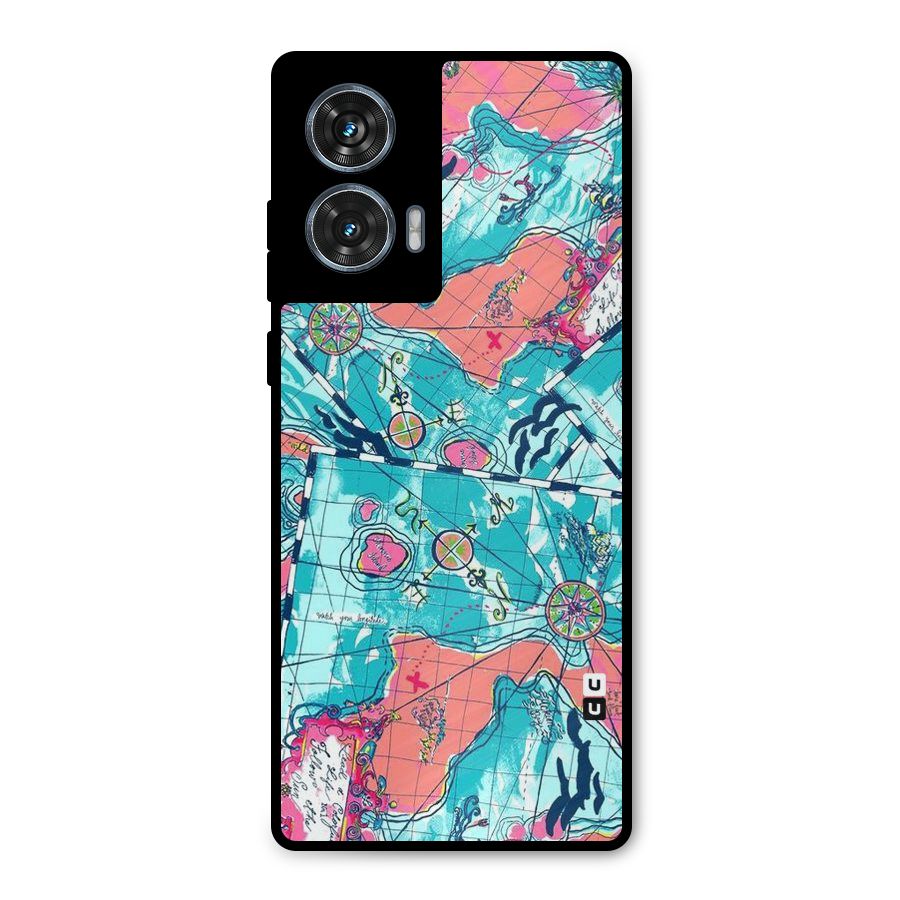 Sea Adventure Metal Back Case for Motorola Edge 50 Fusion