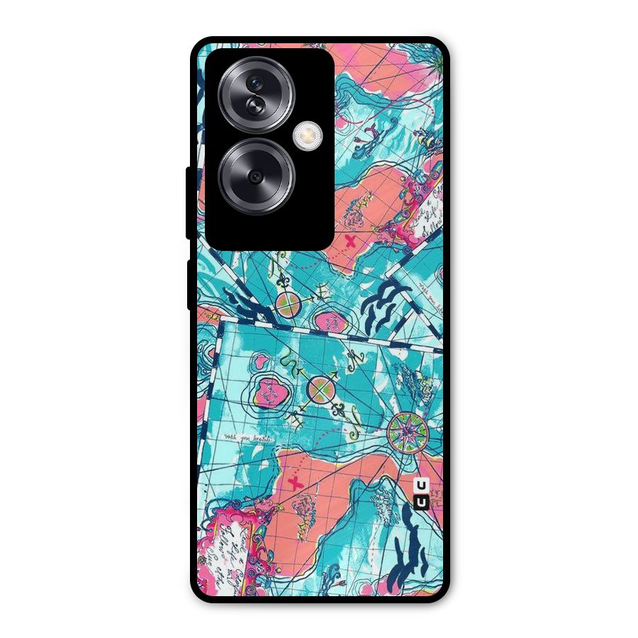 Sea Adventure Metal Back Case for Oppo A79 5G