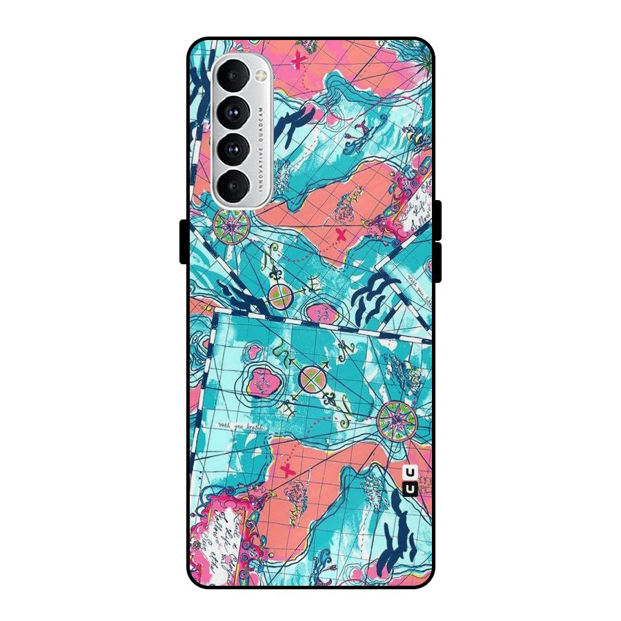 Sea Adventure Metal Back Case for Oppo Reno4 Pro
