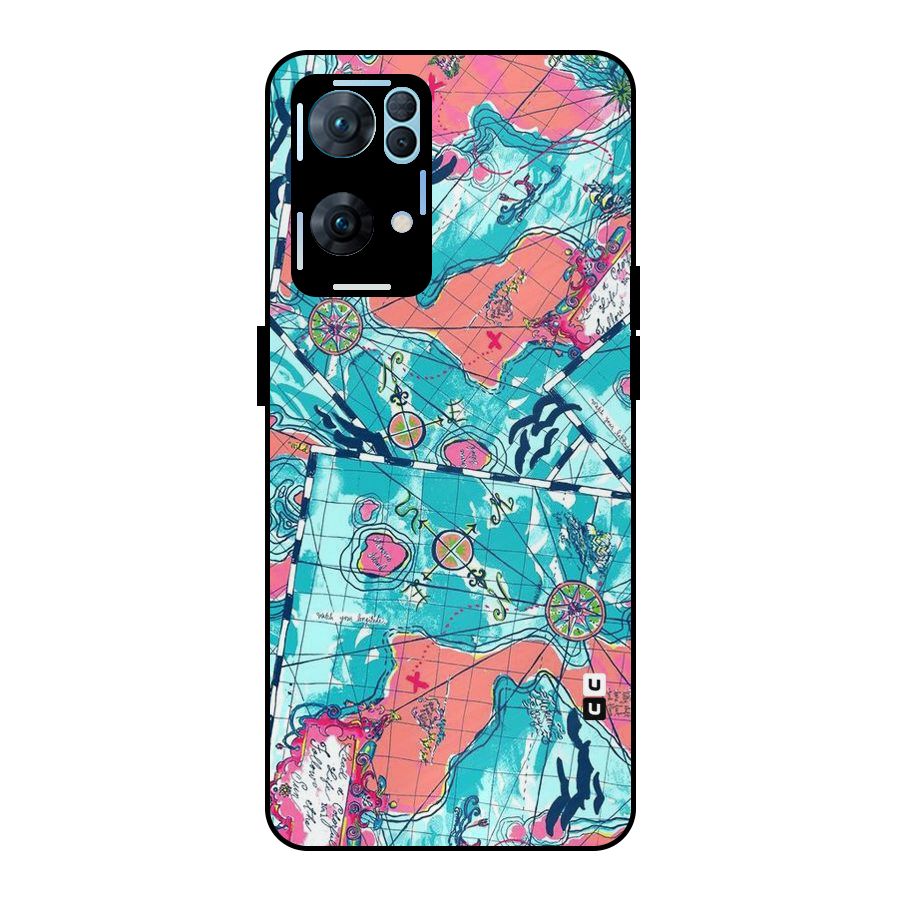 Sea Adventure Metal Back Case for Oppo Reno7 Pro 5G