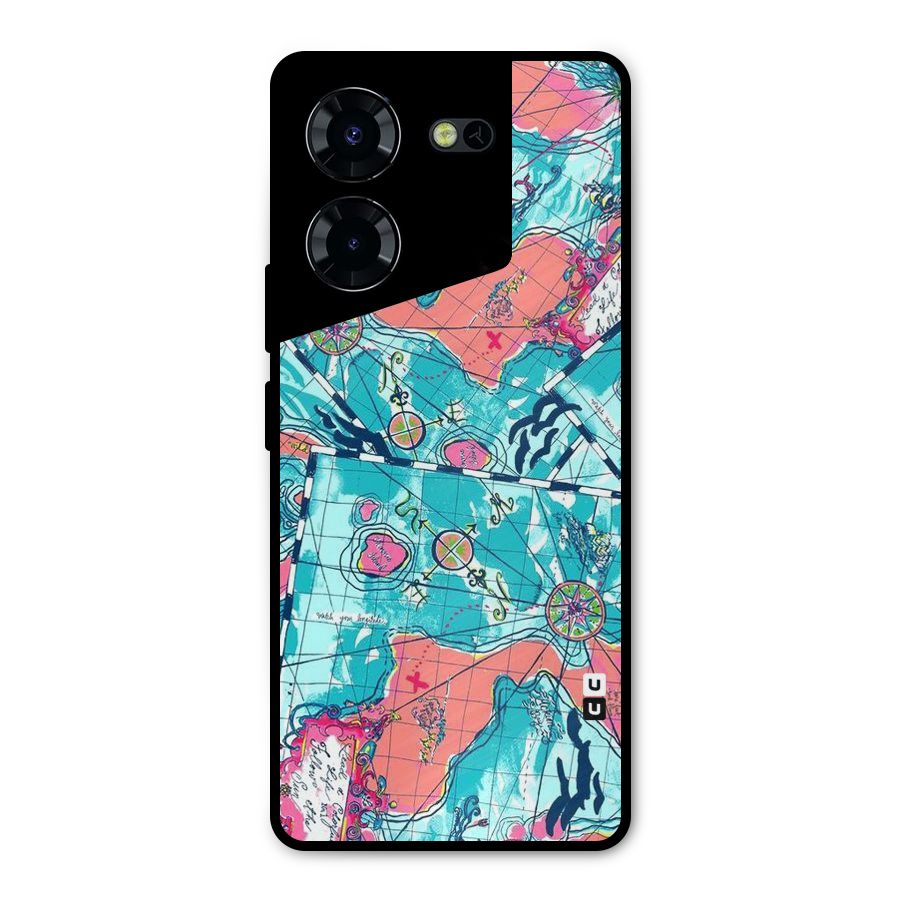 Sea Adventure Metal Back Case for Tecno Pova 5 Pro 5G