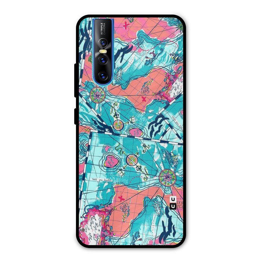 Sea Adventure Metal Back Case for Vivo V15 Pro