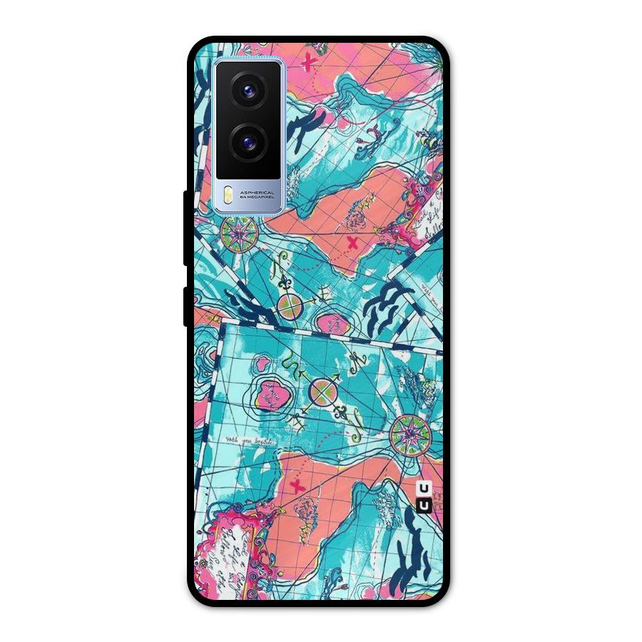 Sea Adventure Metal Back Case for Vivo V21e 5G