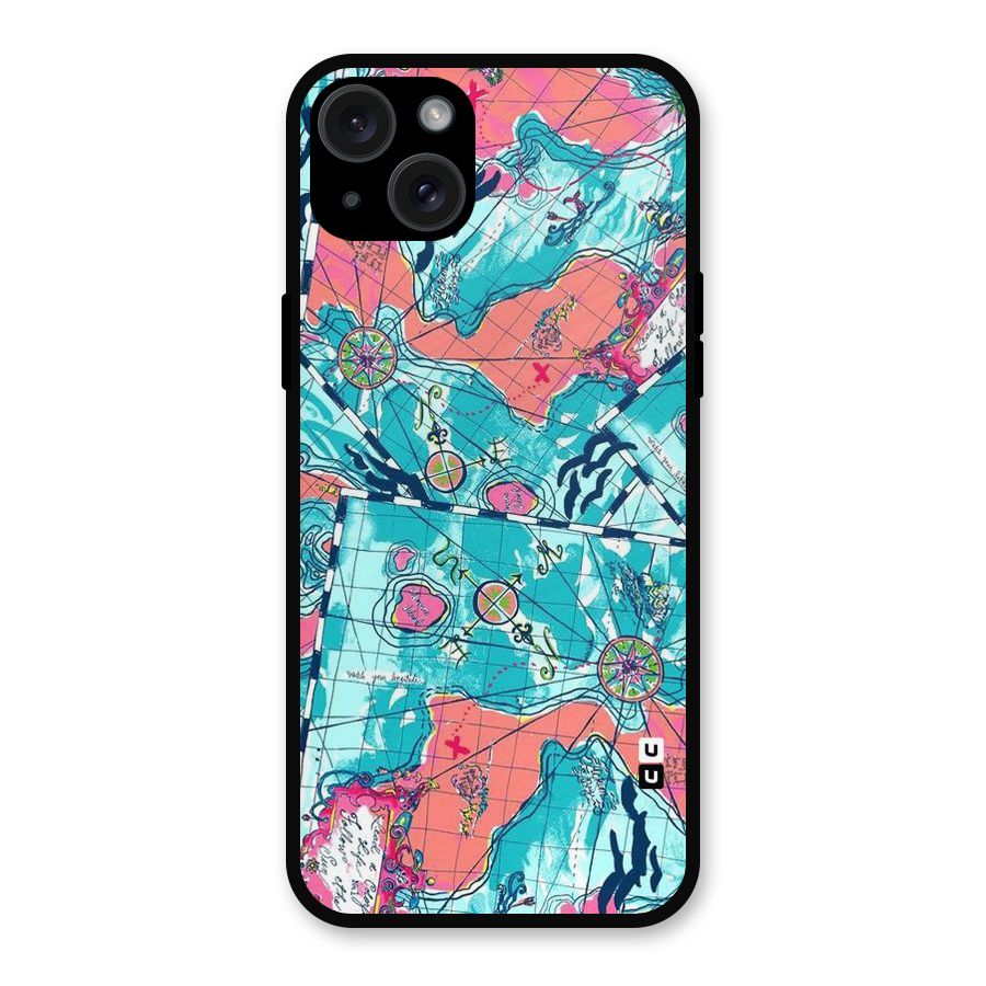 Sea Adventure Metal Back Case for iPhone 15 Plus