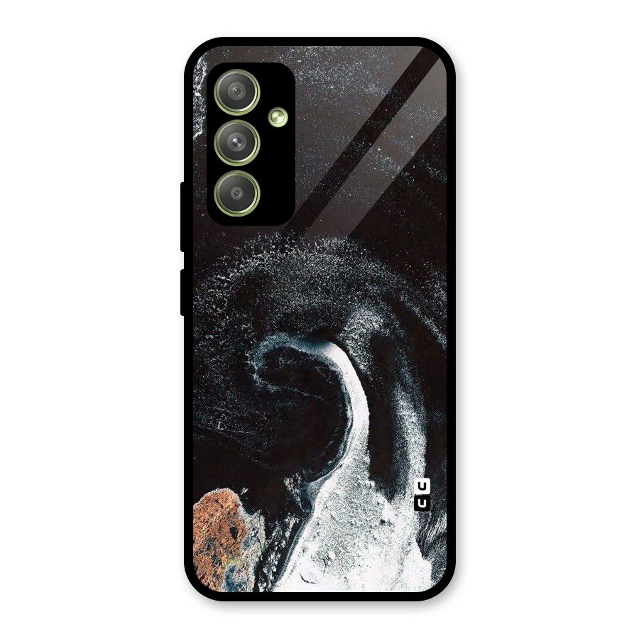 Sea Ice Space Art Glass Back Case for Galaxy A54