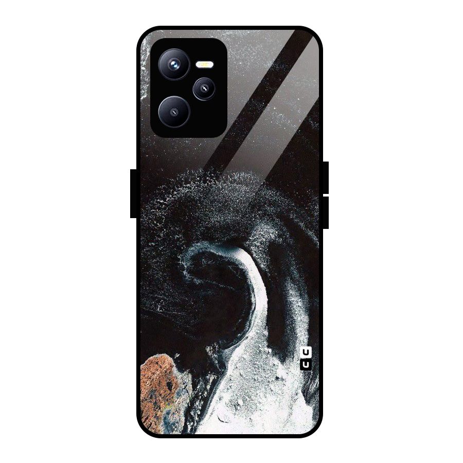 Sea Ice Space Art Glass Back Case for Realme C35