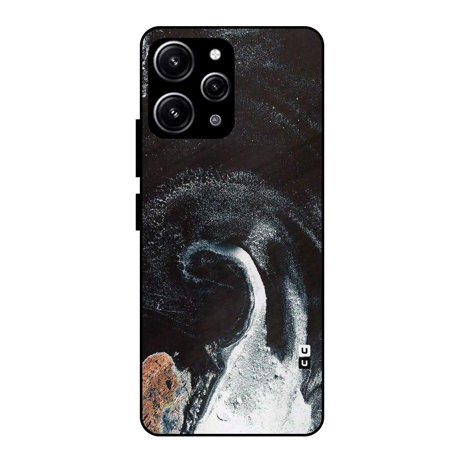 Sea Ice Space Art Glass Back Case for Redmi 12 4G