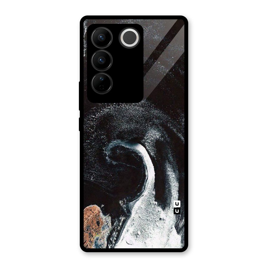 Sea Ice Space Art Glass Back Case for Vivo V27