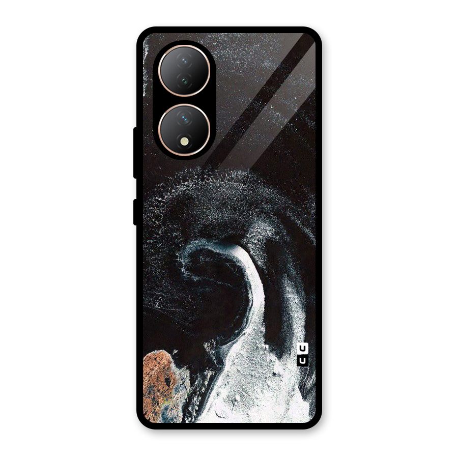 Sea Ice Space Art Glass Back Case for Vivo Y100A