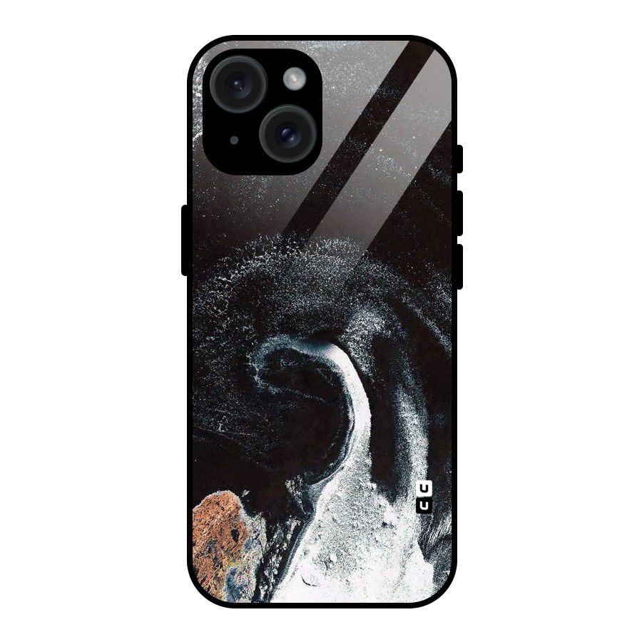 Sea Ice Space Art Glass Back Case for iPhone 15