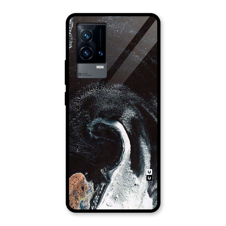 Sea Ice Space Art Glass Back Case for iQOO 9 5G