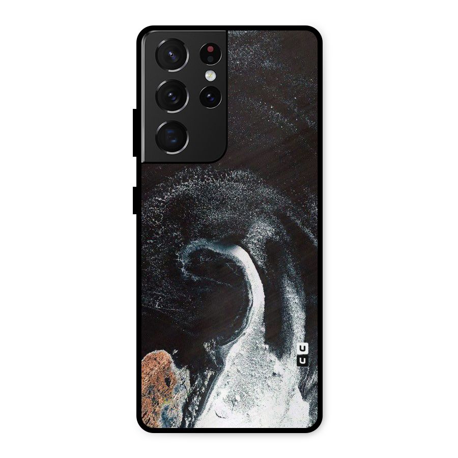 Sea Ice Space Art Metal Back Case for Galaxy S21 Ultra 5G