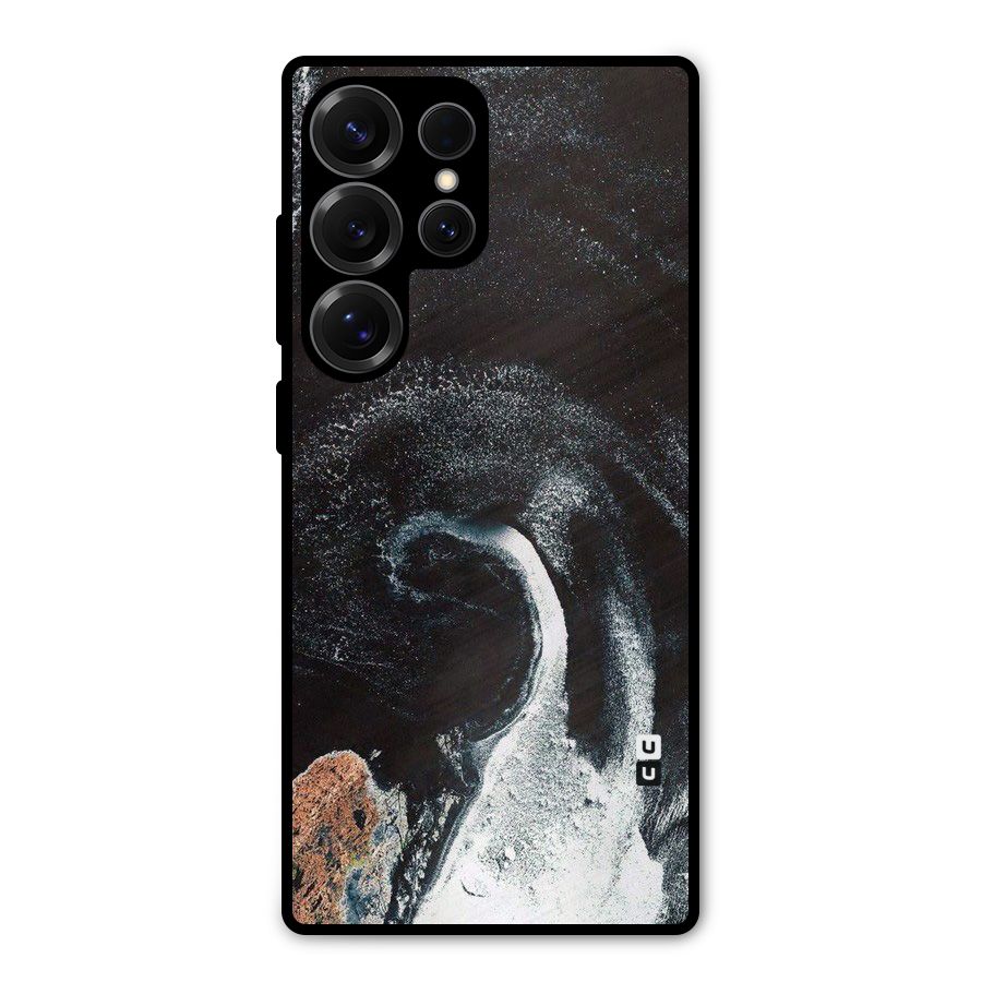 Sea Ice Space Art Metal Back Case for Galaxy S25 Ultra