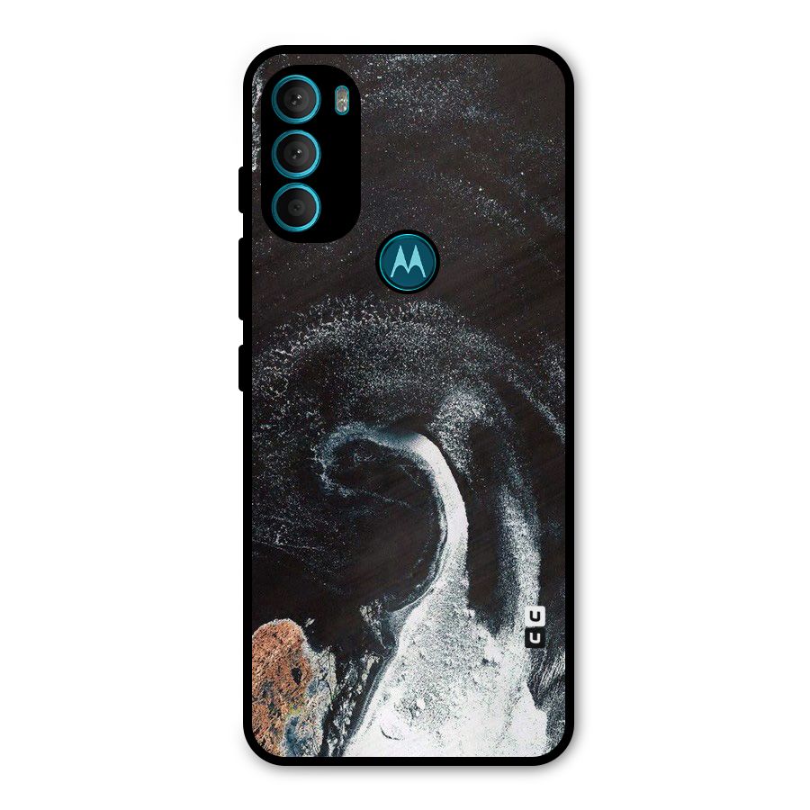Sea Ice Space Art Metal Back Case for Moto G71 5G