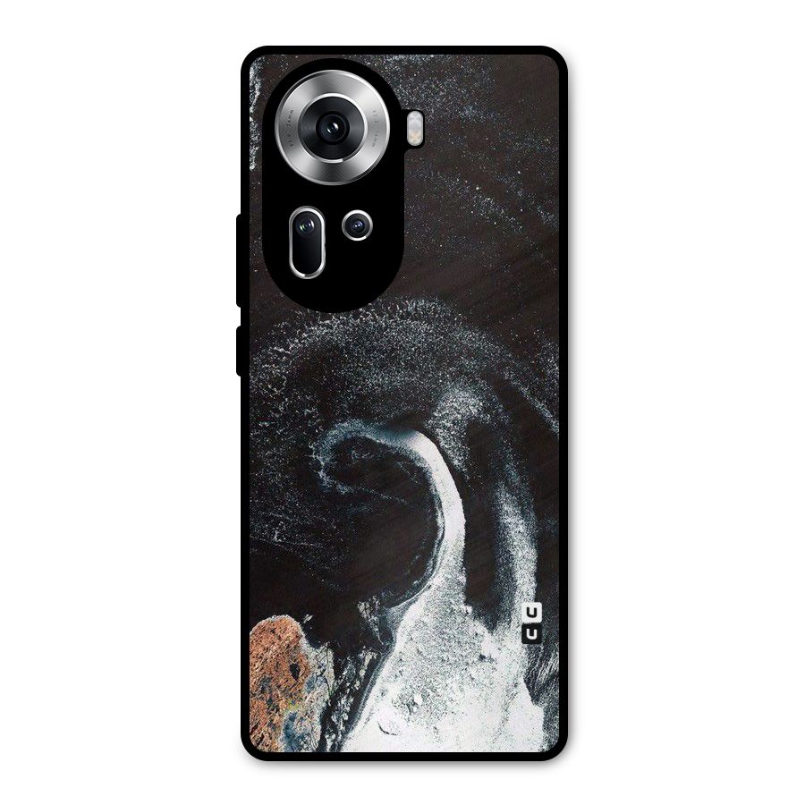 Sea Ice Space Art Metal Back Case for Oppo Reno11 5G