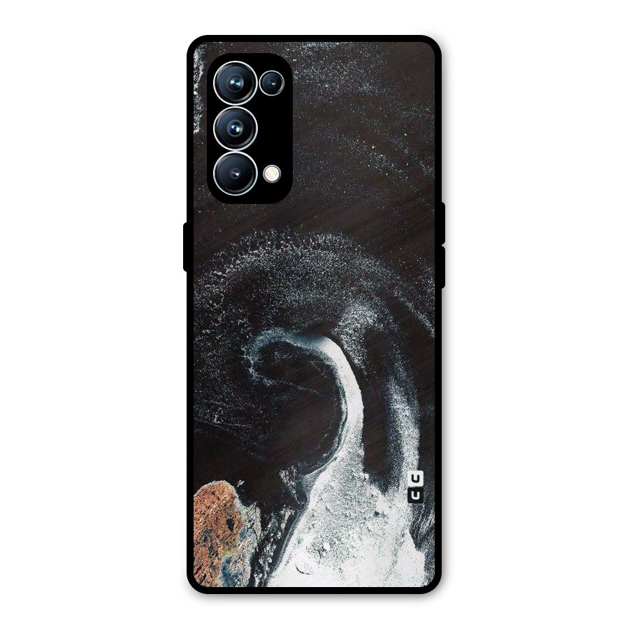 Sea Ice Space Art Metal Back Case for Oppo Reno5 Pro 5G
