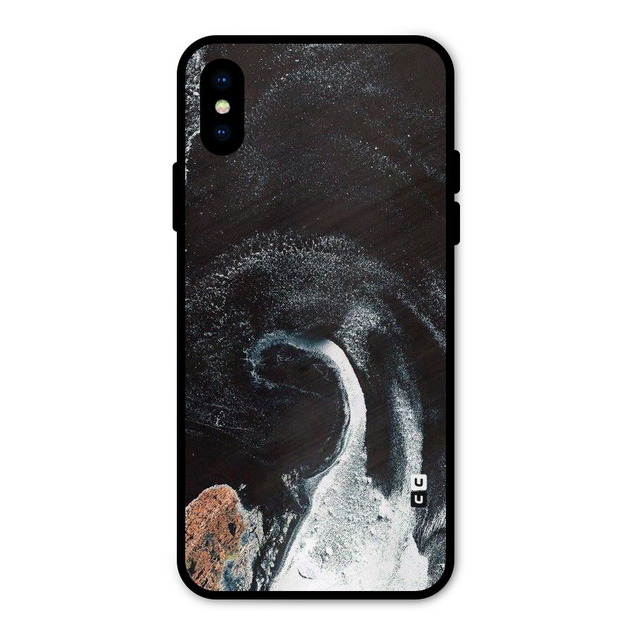 Sea Ice Space Art Metal Back Case for iPhone X