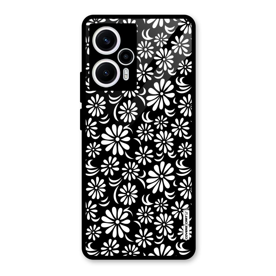 Sea Shell Abstract Art Glass Back Case for Poco F5