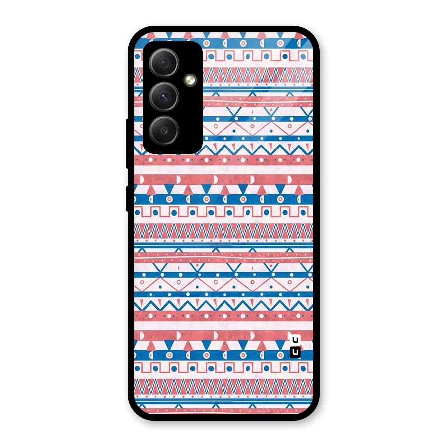 Seamless Ethnic Pattern Glass Back Case for Galaxy A34