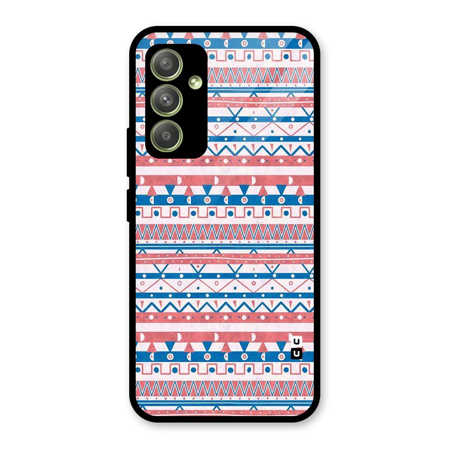 Seamless Ethnic Pattern Glass Back Case for Galaxy A54