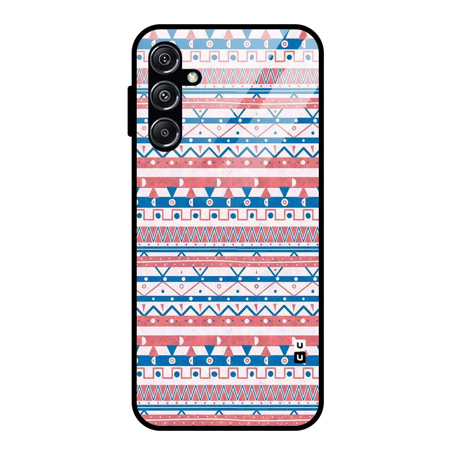 Seamless Ethnic Pattern Glass Back Case for Galaxy M34 5G