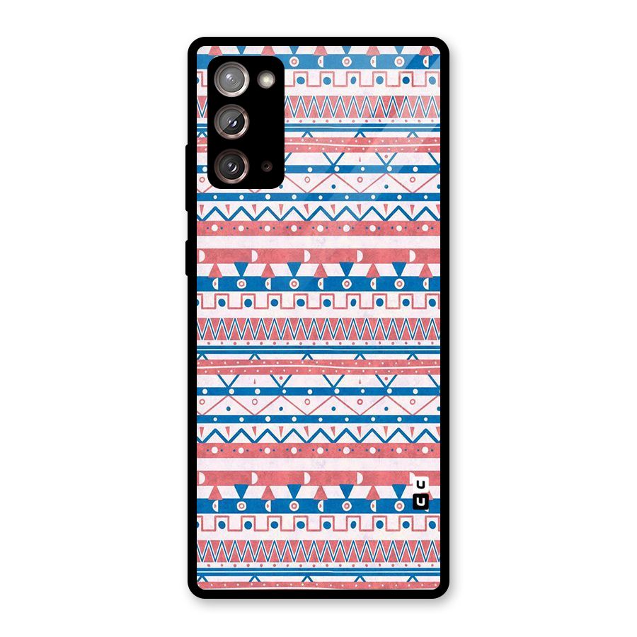 Seamless Ethnic Pattern Glass Back Case for Galaxy Note 20
