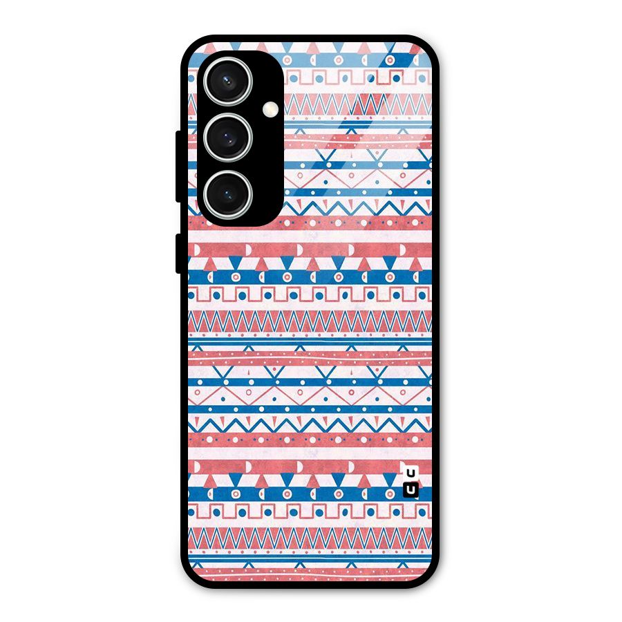 Seamless Ethnic Pattern Glass Back Case for Galaxy S23 FE