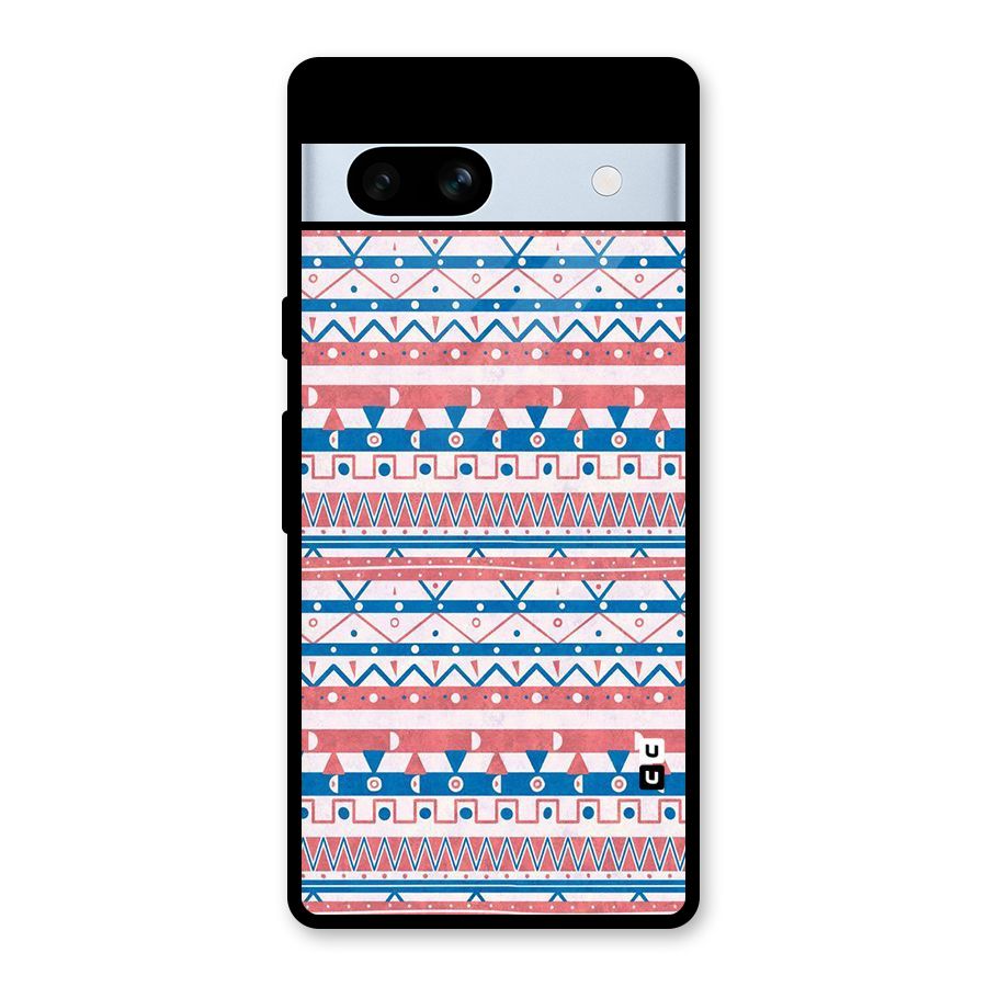 Seamless Ethnic Pattern Glass Back Case for Google Pixel 7a