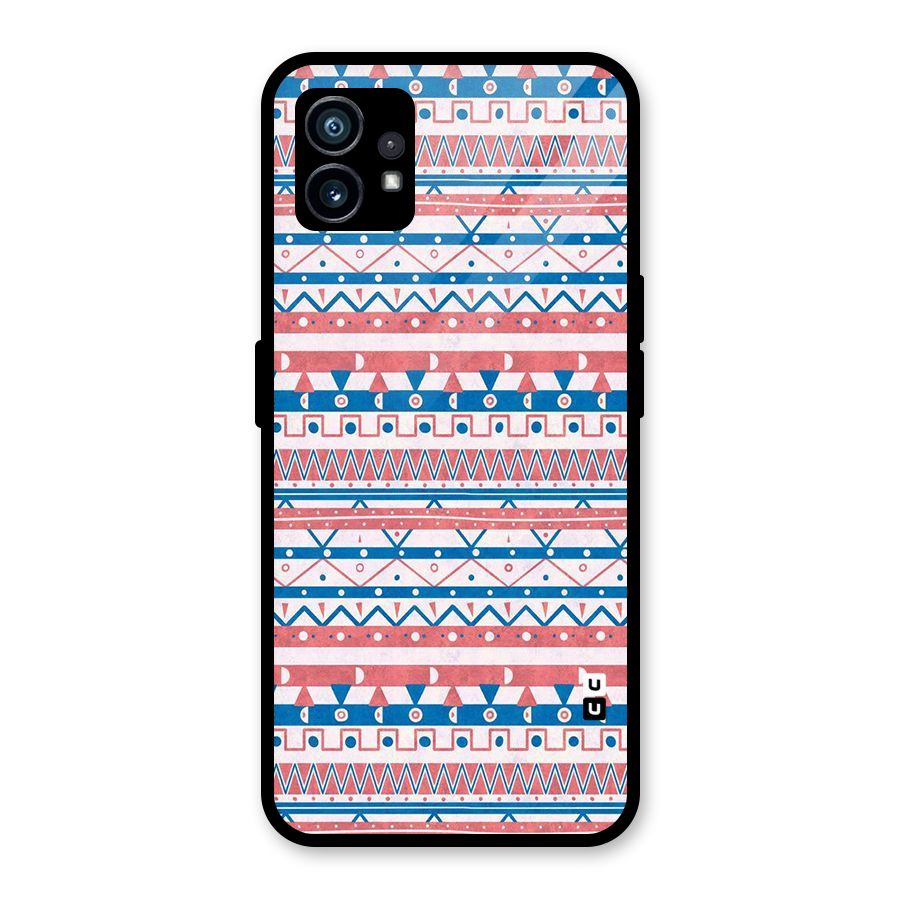 Seamless Ethnic Pattern Glass Back Case for Nothing Phone 1