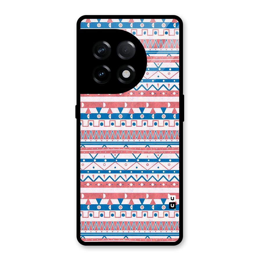 Seamless Ethnic Pattern Glass Back Case for OnePlus 11R
