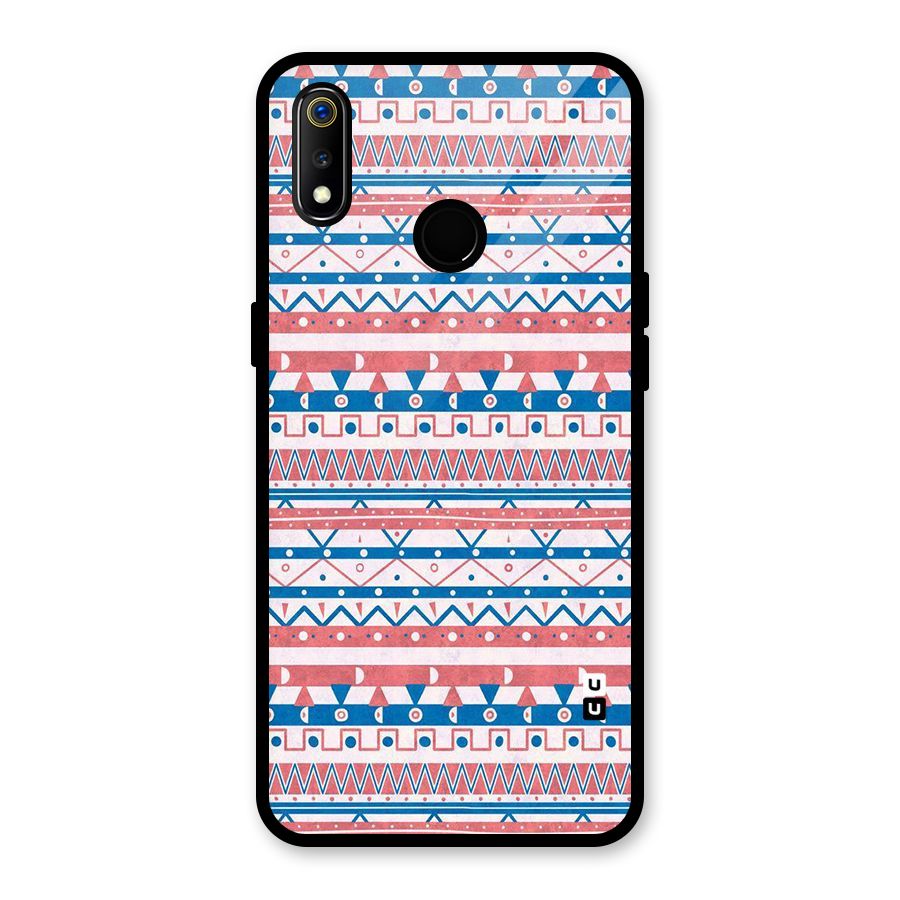 Seamless Ethnic Pattern Glass Back Case for Realme 3i